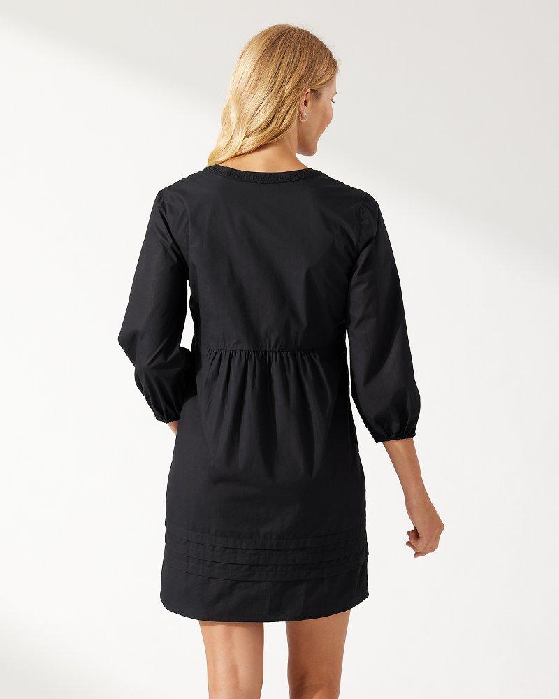 Tommy Bahama Salina Key Organic Cotton Poplin Dress in Black | Lyst