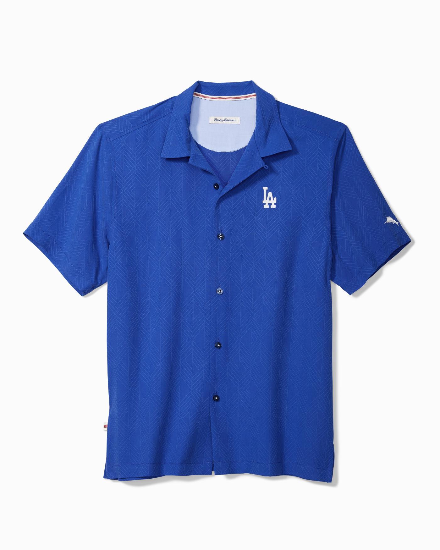 Tommy Bahama Silk Mlb® Strike One Dodgers Camp Shirt in Blue for Men - Lyst