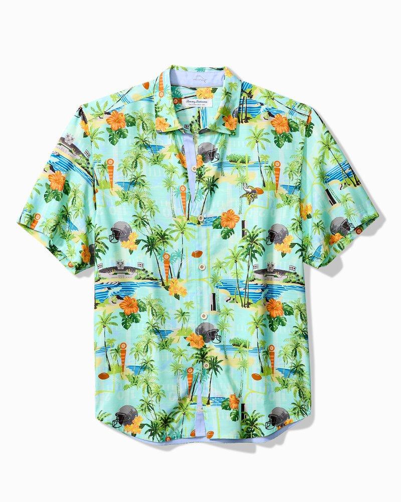 Tommy Bahama Nfl Endzone Isles Camp Shirt in Green for Men