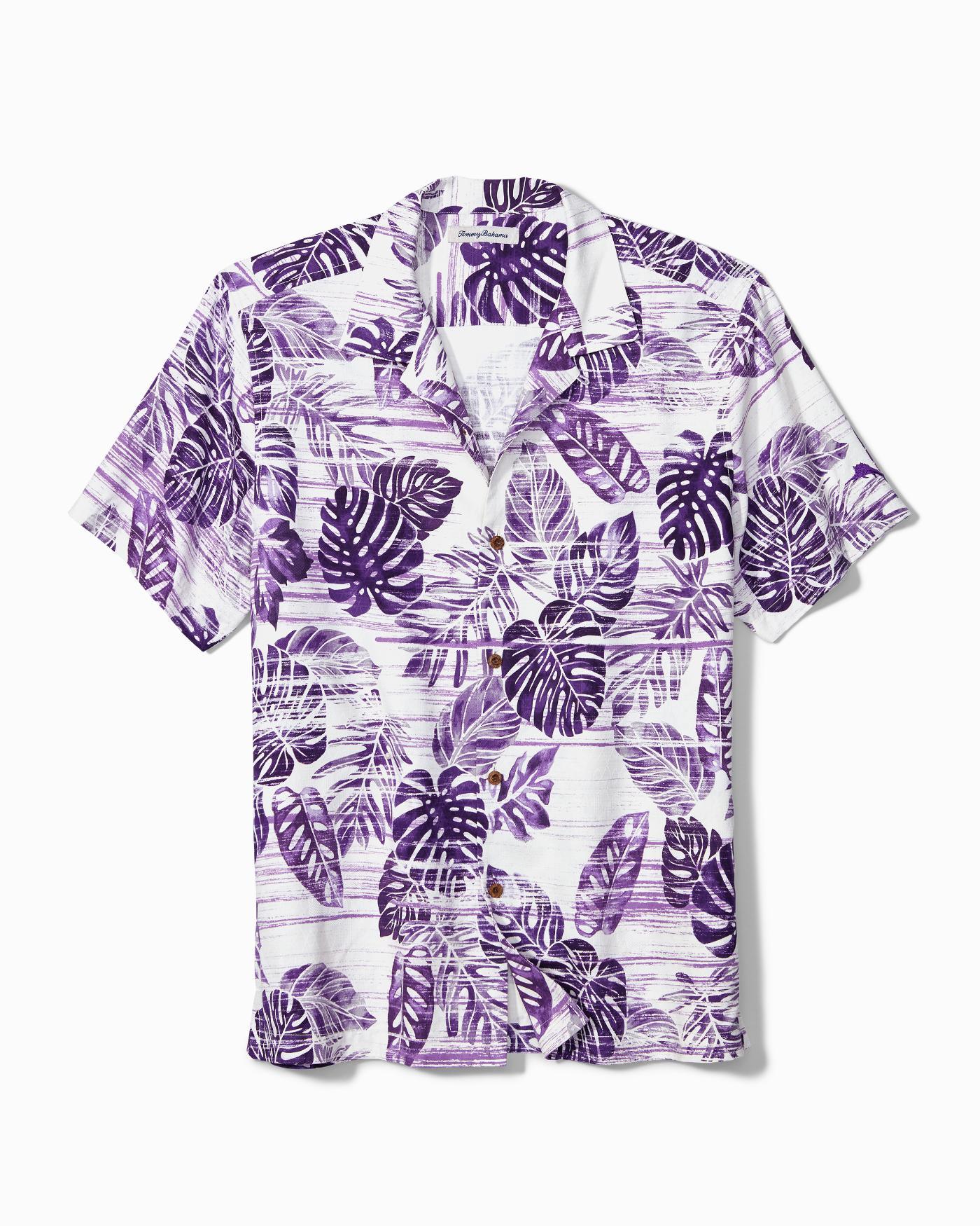 Tommy Bahama Sports Super Fan Silk Camp Shirt in Purple for Men Lyst