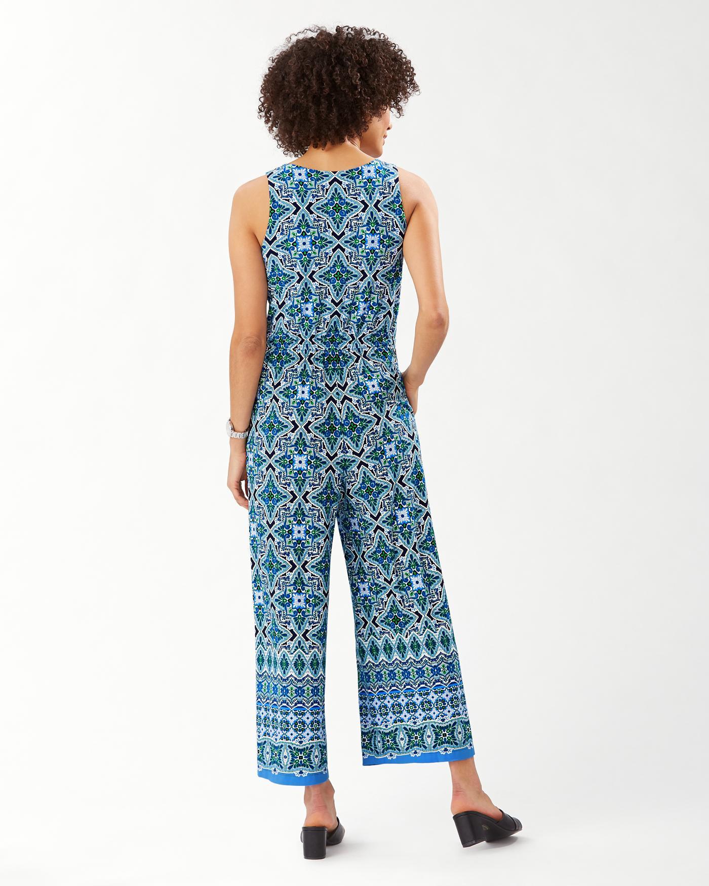 Tommy Bahama Synthetic Carmela Nassau Novelty Jumpsuit in Blue Lyst