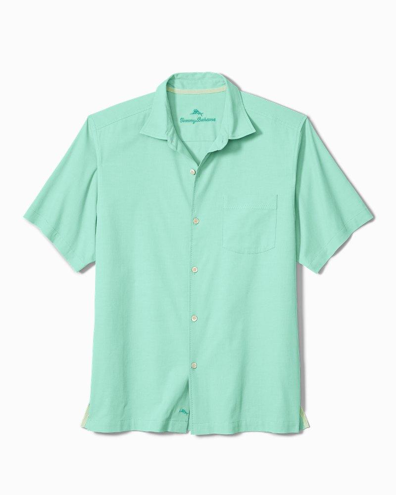 Tommy Bahama Silk Catalina Twill Stretch Camp Shirt in Green for Men - Lyst