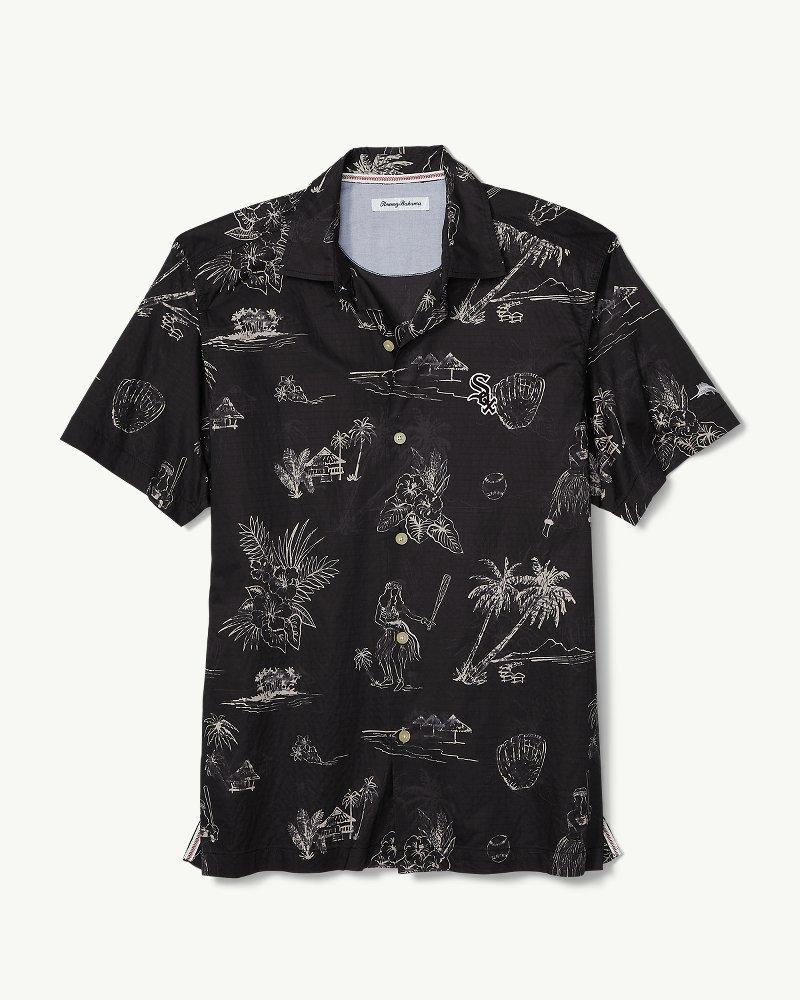 Tommy Bahama Cotton Mlb® Seventh Inning Camp Shirt in Black for Men - Lyst