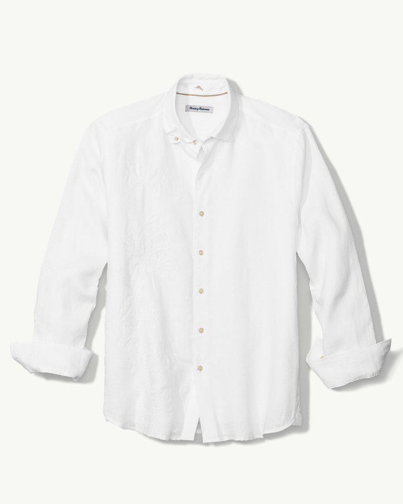 tommy bahama mens white linen shirt