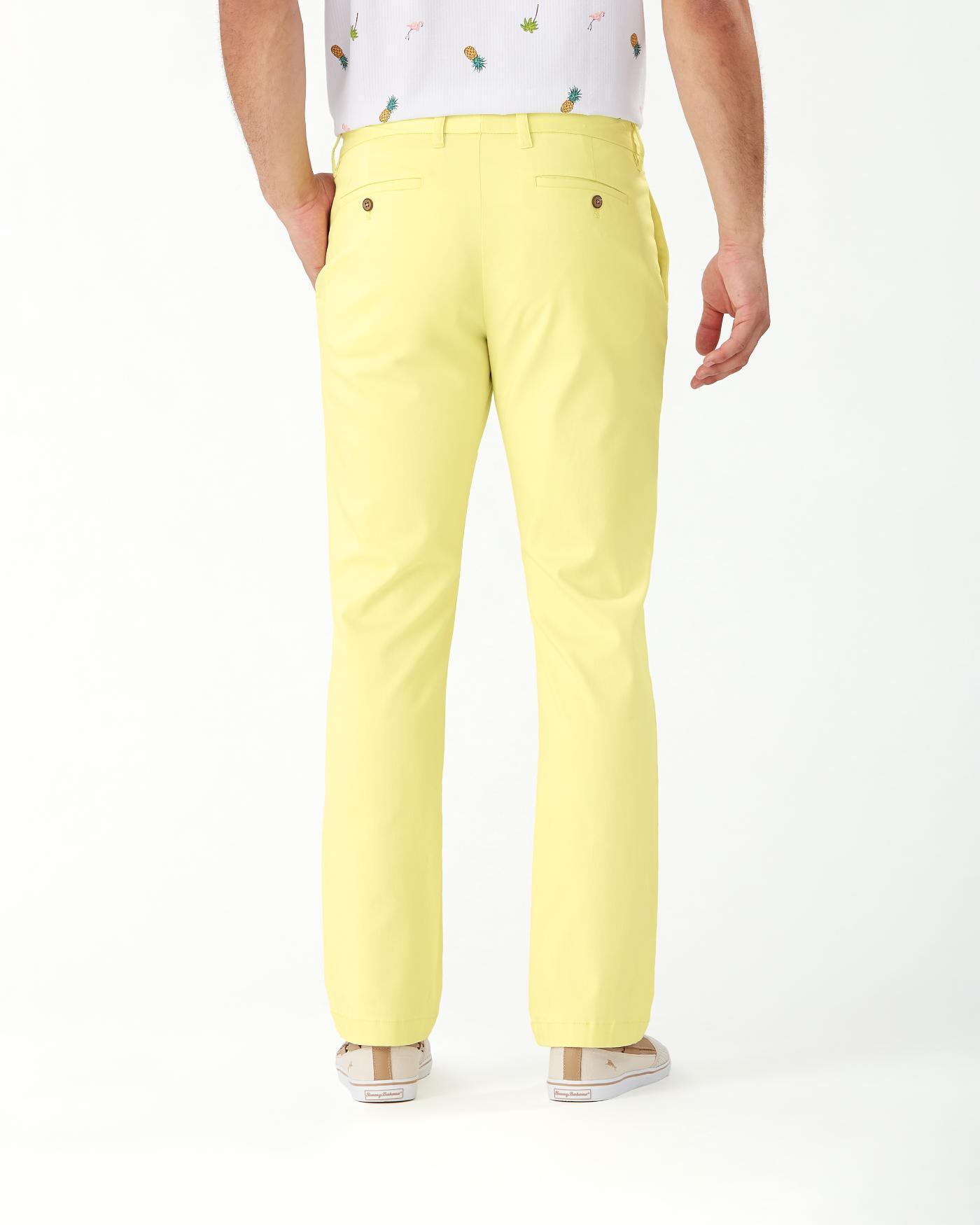 Tommy Bahama Cotton Boracay Flatfront Chino Pants in Yellow for Men Lyst