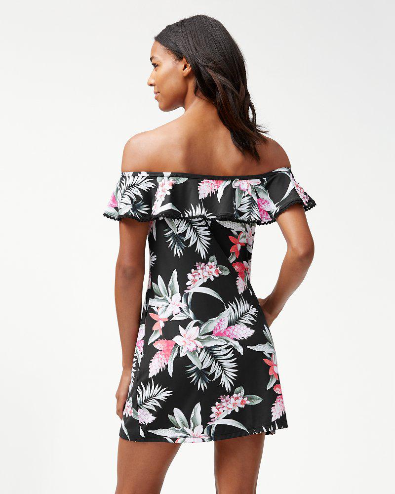 ginger flowers ruffle swim dress