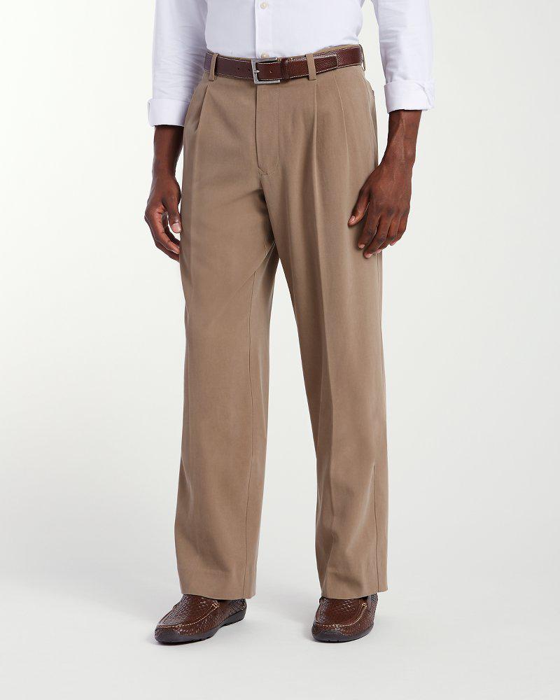 Tommy Bahama Silk New St. Thomas Relaxed Double-pleat Pants in Brown ...