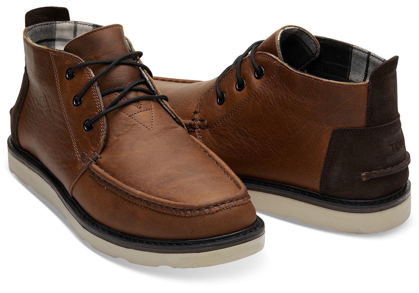 toms waterproof leather chukka boots