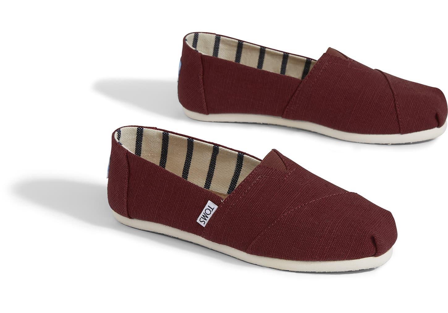 TOMS Black Cherry Heritage Canvas Women's Classics Venice Collection in ...