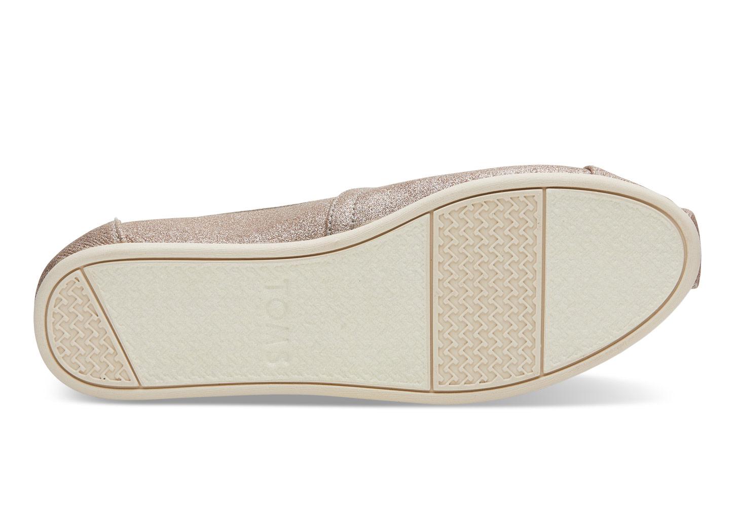 toms rose gold glimmer women's classics
