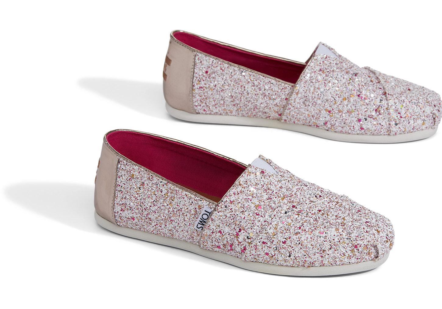 toms candy cane glitter shoes