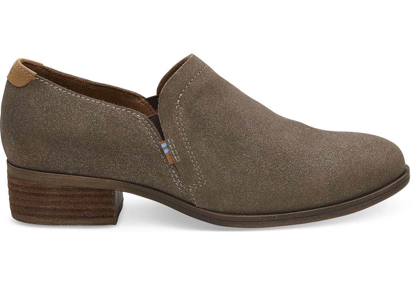 toms desert taupe suede women's shaye booties