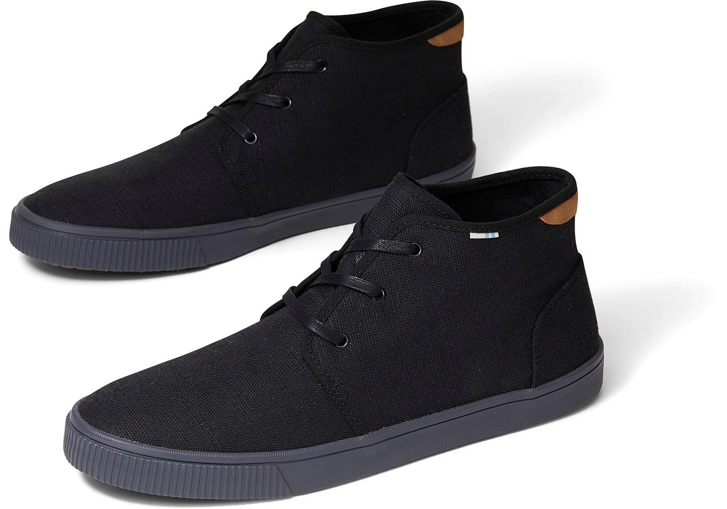 TOMS Black Canvas Mens Carlo Mid Sneakers for Men - Lyst