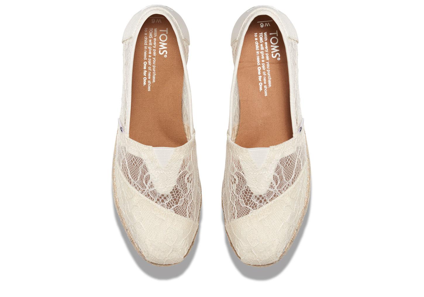 TOMS White Lace Rope Women's Espadrilles - Lyst