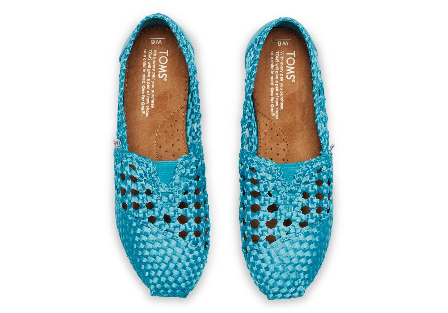 teal toms shoes