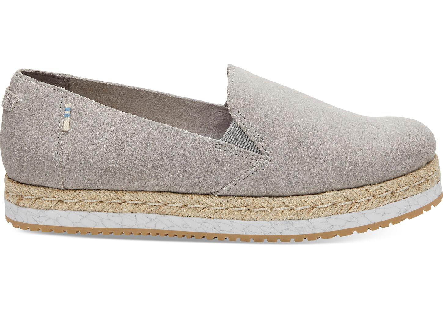 grey flat espadrilles
