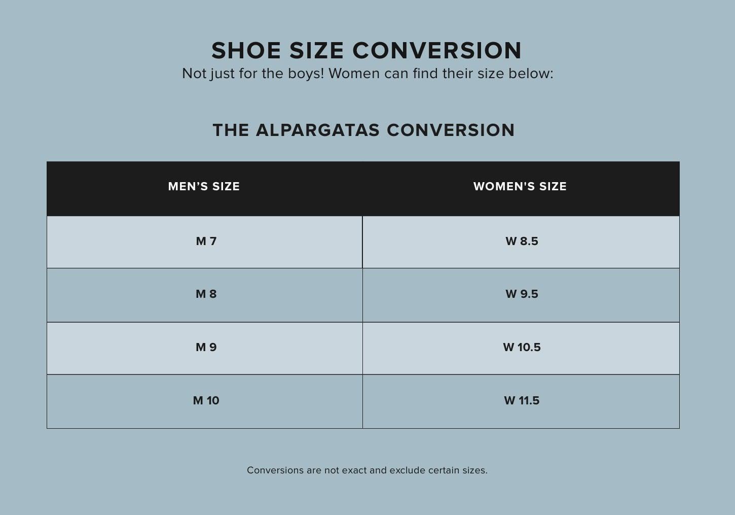 toms mens to womens size conversion