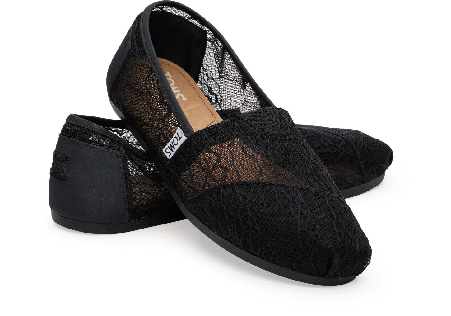 toms black lace shoes