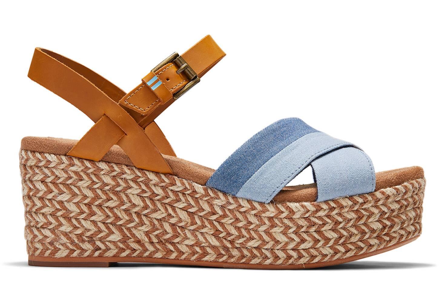 toms denim sandals