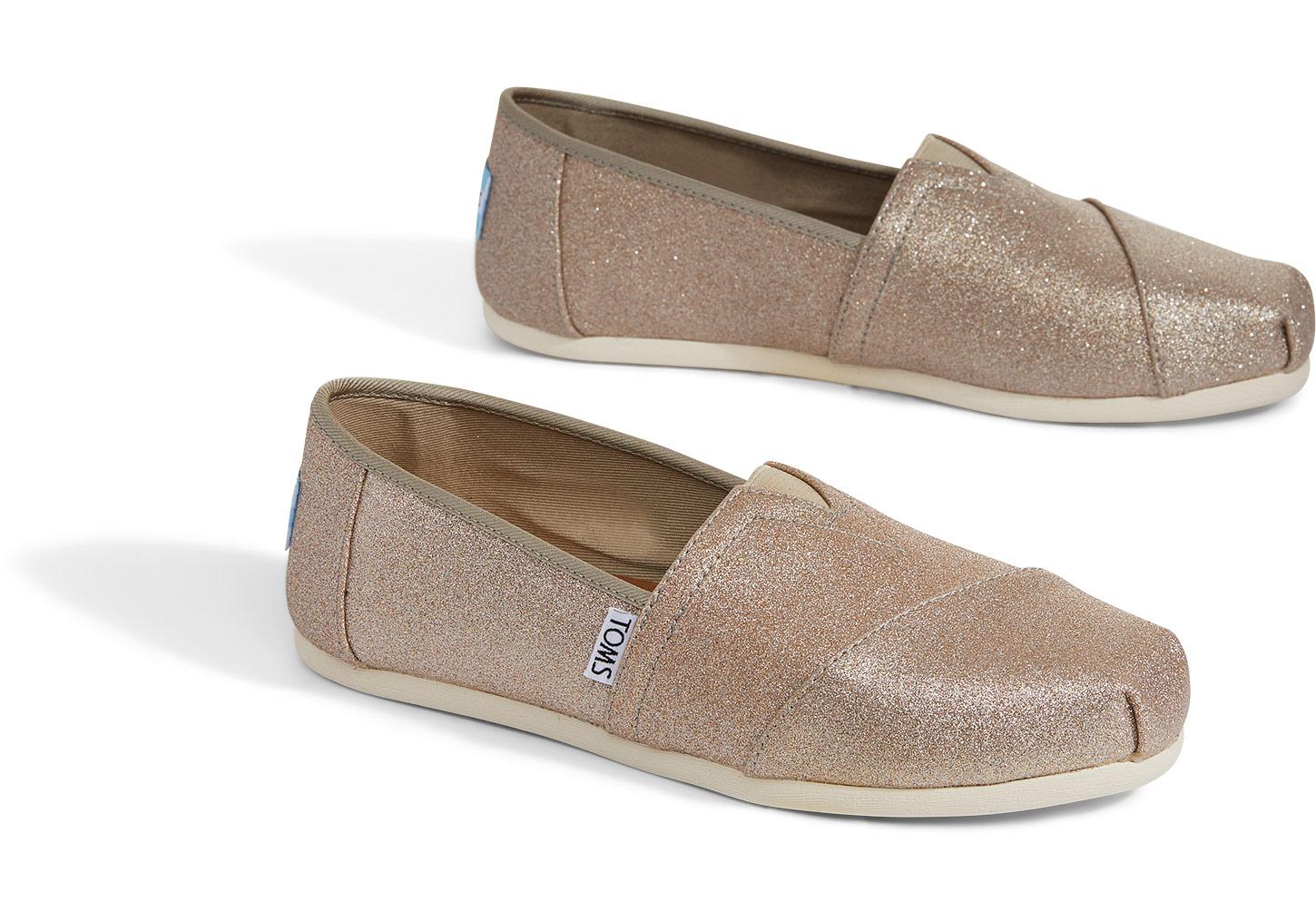 toms classic rose gold glimmer women's