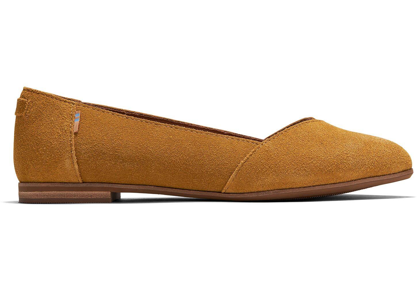 toms julie suede perforated flat
