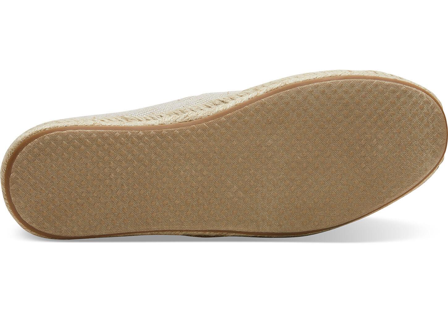 pearlized metallic canvas women's espadrilles
