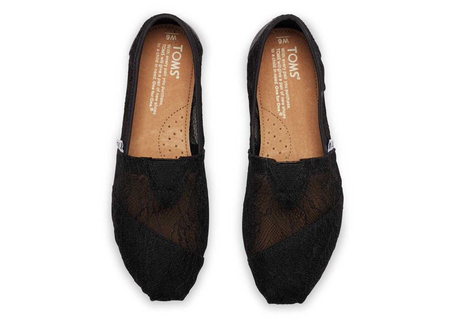toms black lace women's classics
