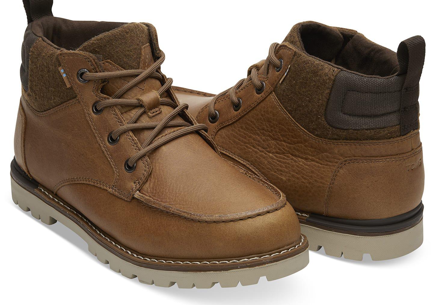 waterproof dark toffee leather men's hawthorne boots