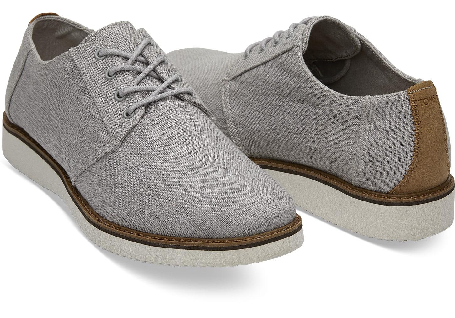 TOMS Grey Linen Men's Preston Dress Shoes in Gray for Men - Lyst