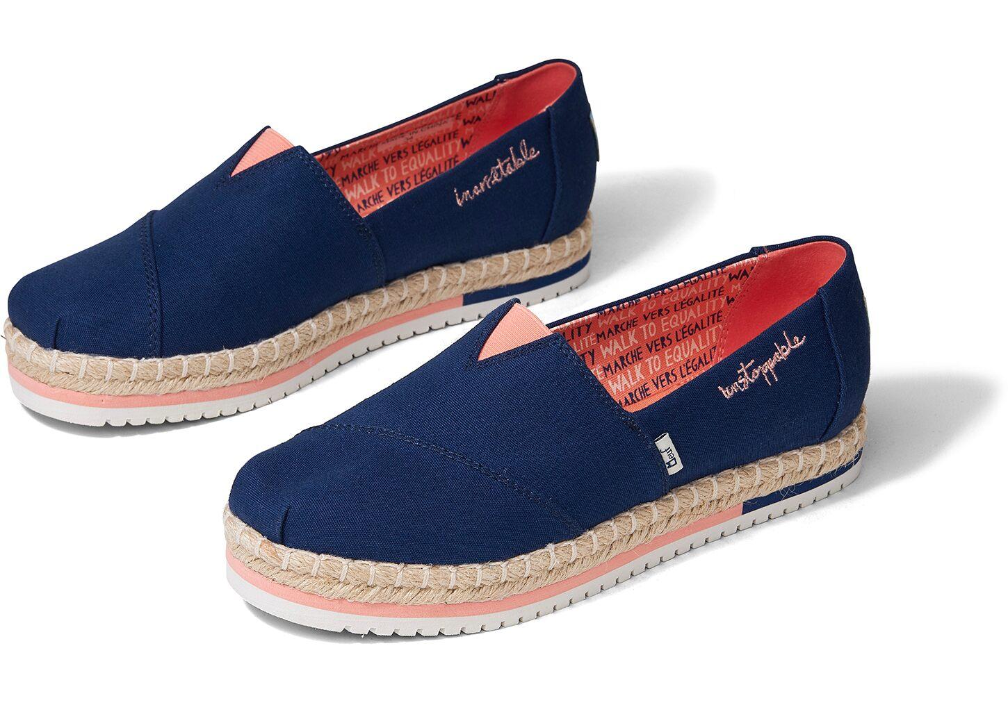meuf capri blue canvas platform women's espadrilles