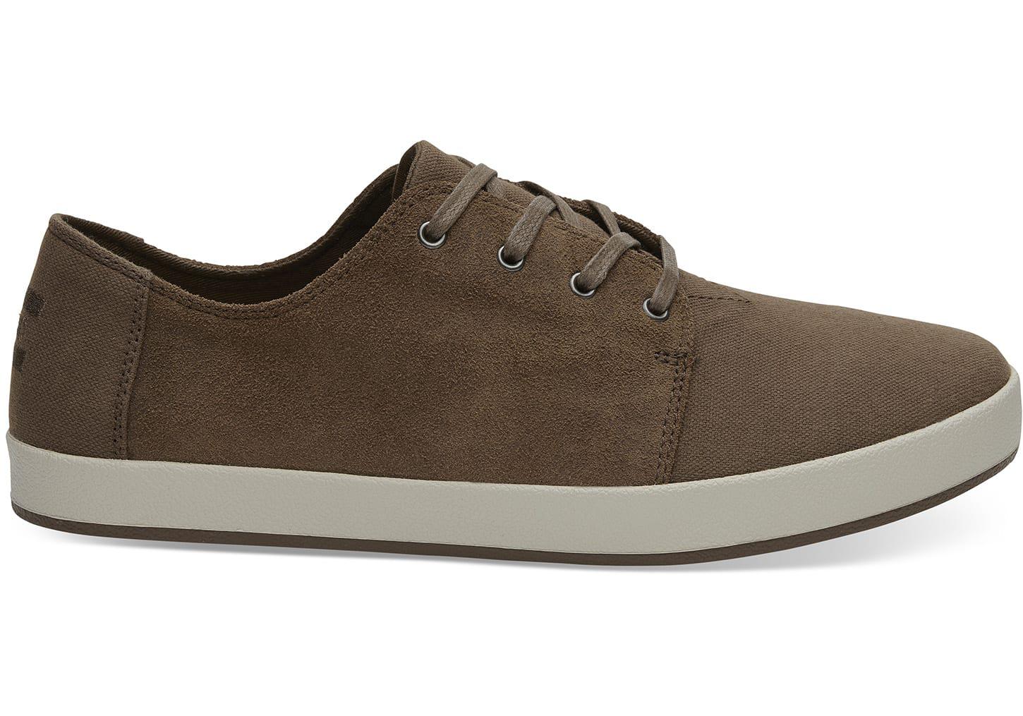 bark oiled suede cotton twill men's payton sneakers