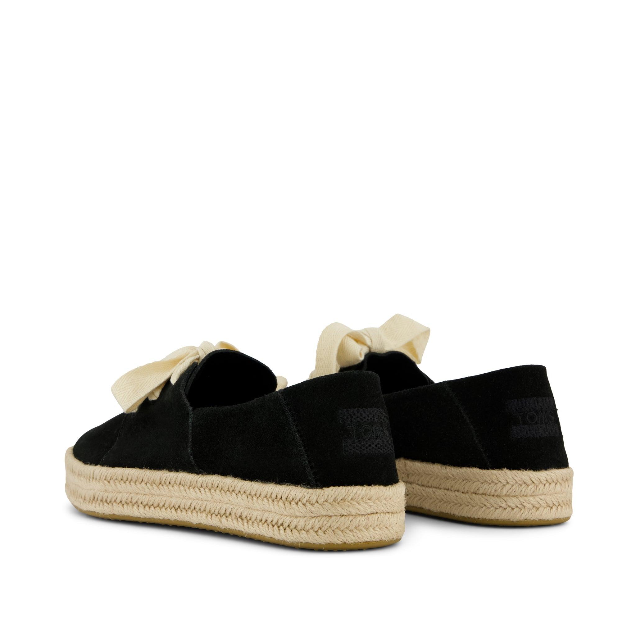 Toms Alpargata Rope Black Canvas With Knot Women's