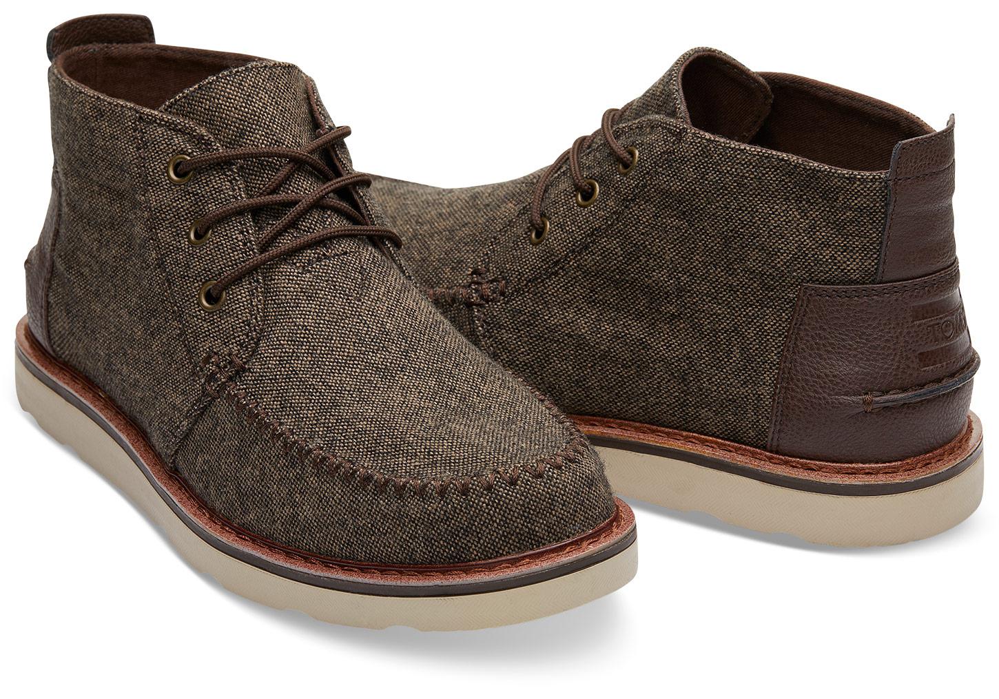 TOMS Chocolate Brown Brushed Wool Men's Chukka Boots for Men - Lyst