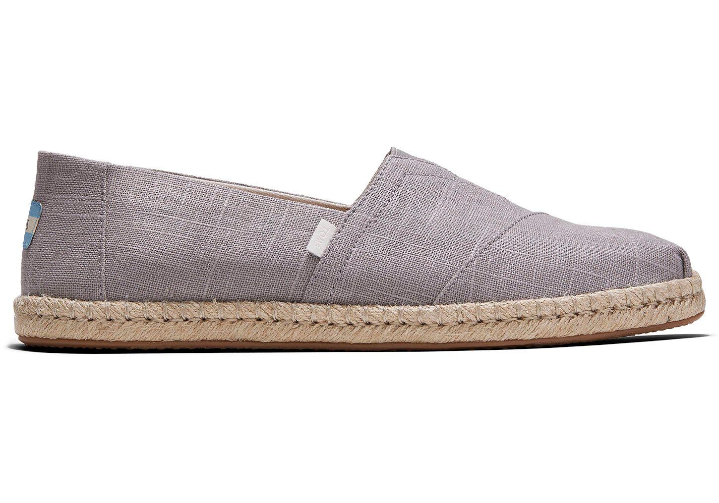 grey flat espadrilles