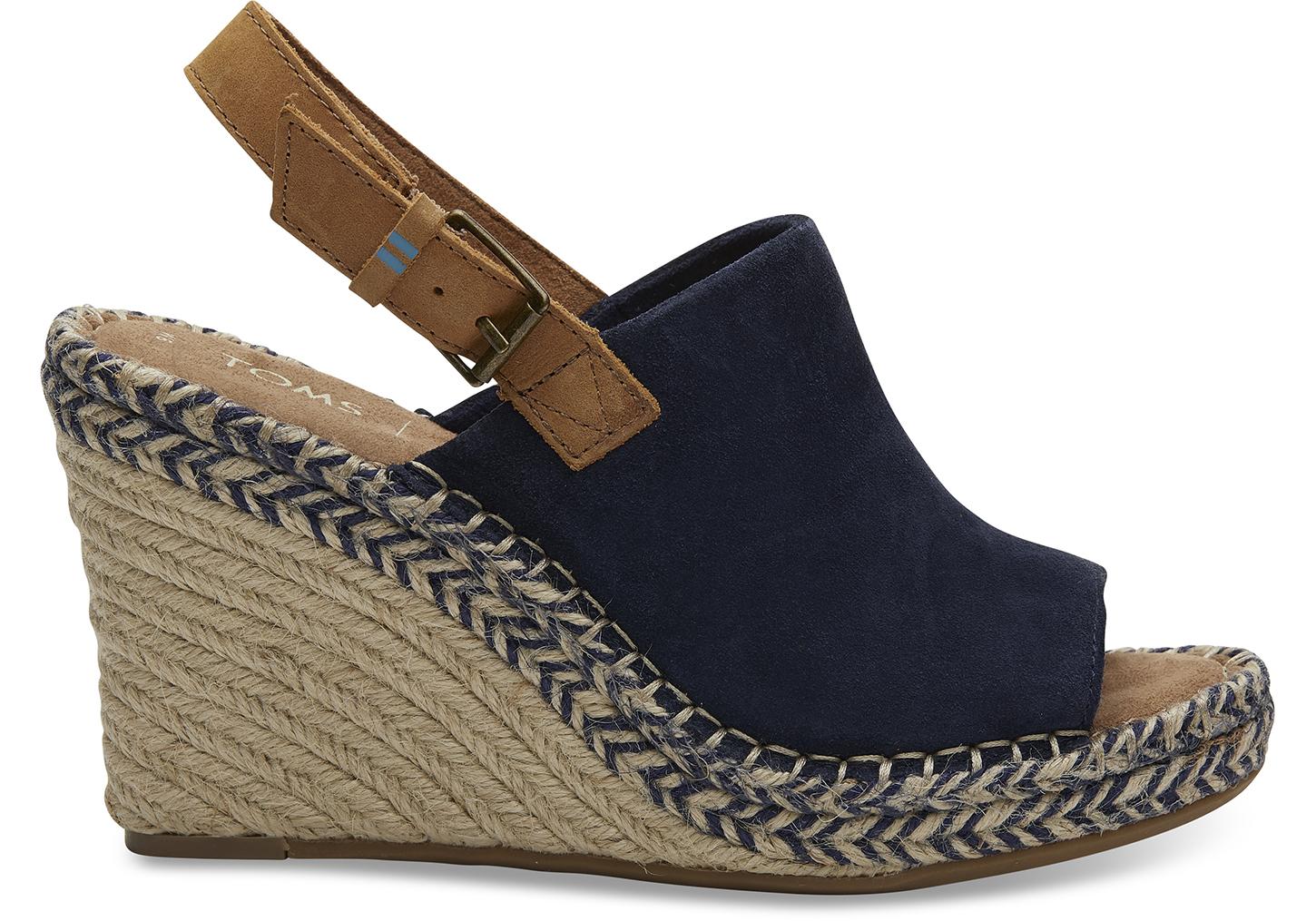 toms navy wedges