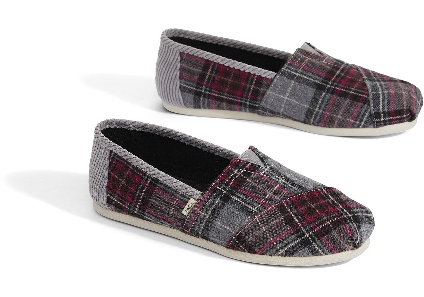 toms back to school plaid women's classics