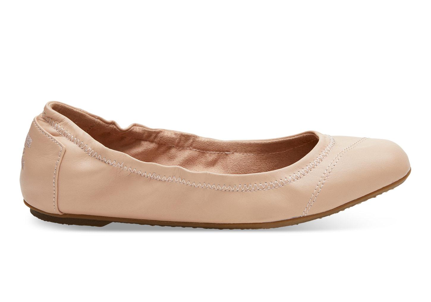 toms vegan leather ballet flats