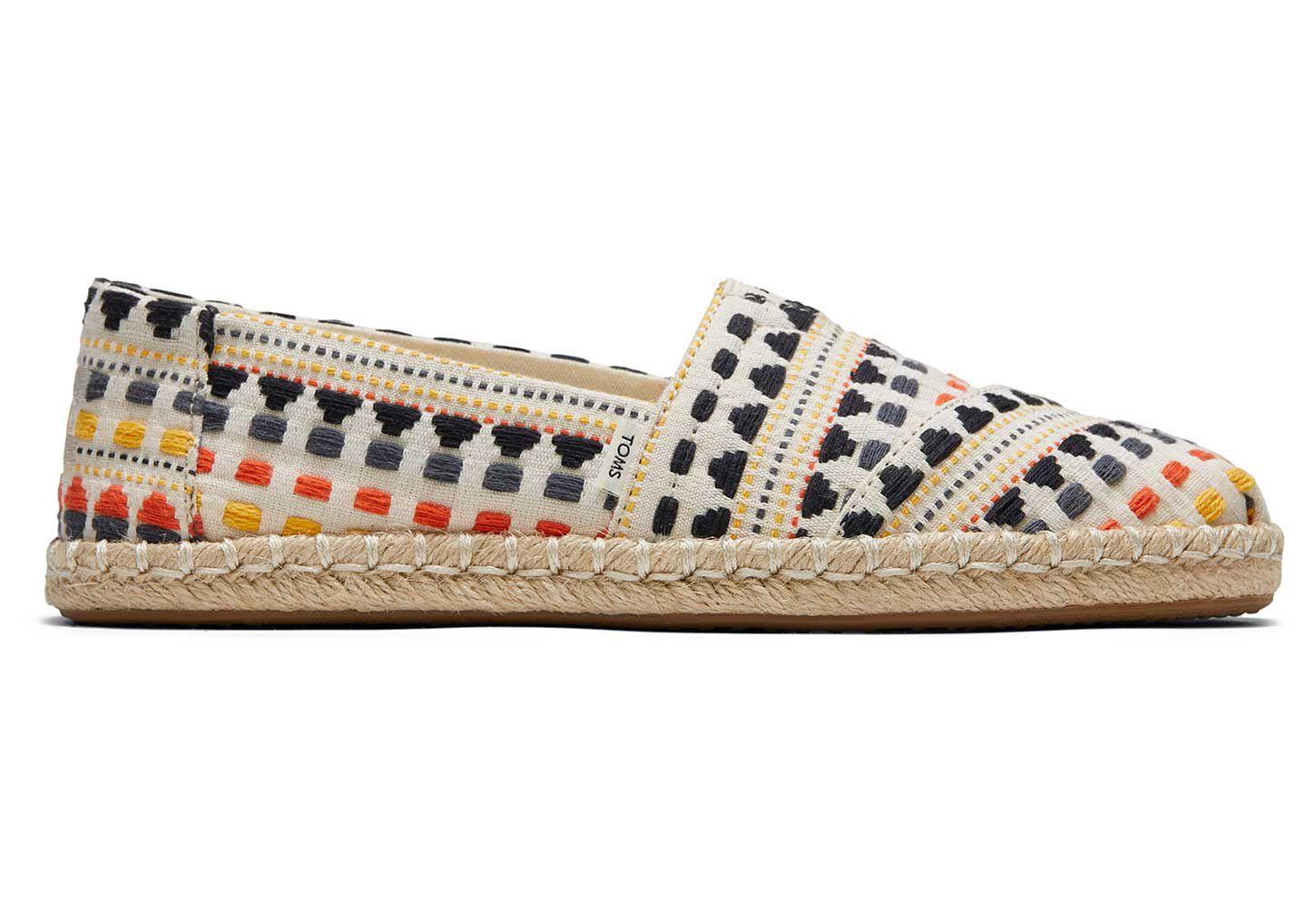 TOMS Woven Espadrille Womens Alpargata Slip On Shoe in Natural - Lyst