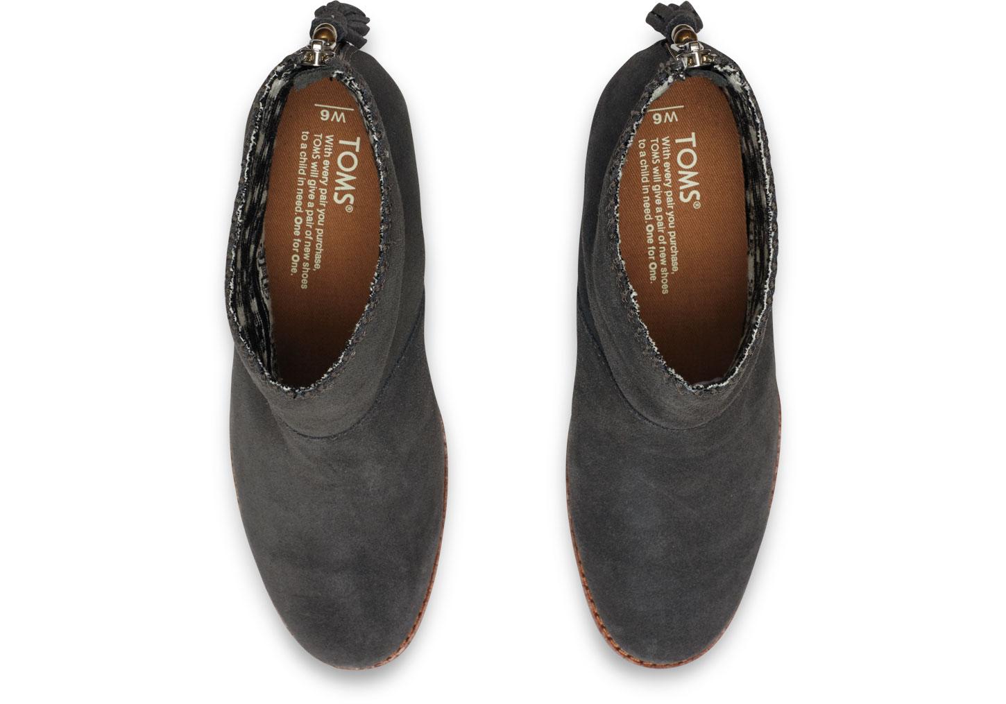 toms leila booties castlerock grey suede