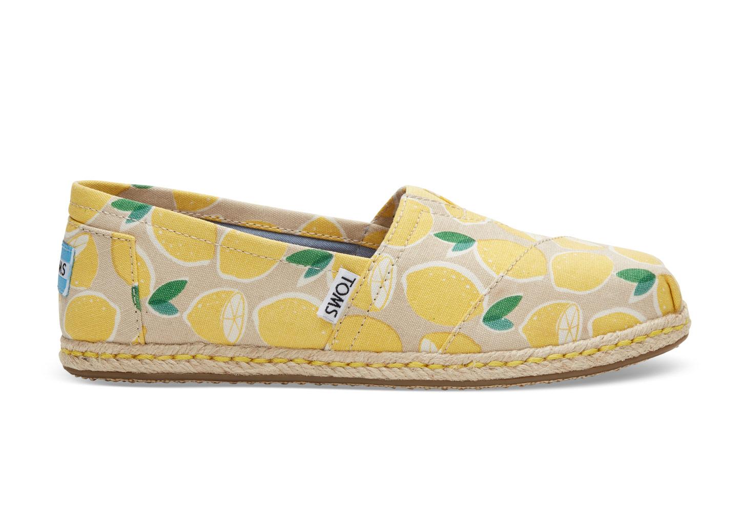 toms yellow espadrilles