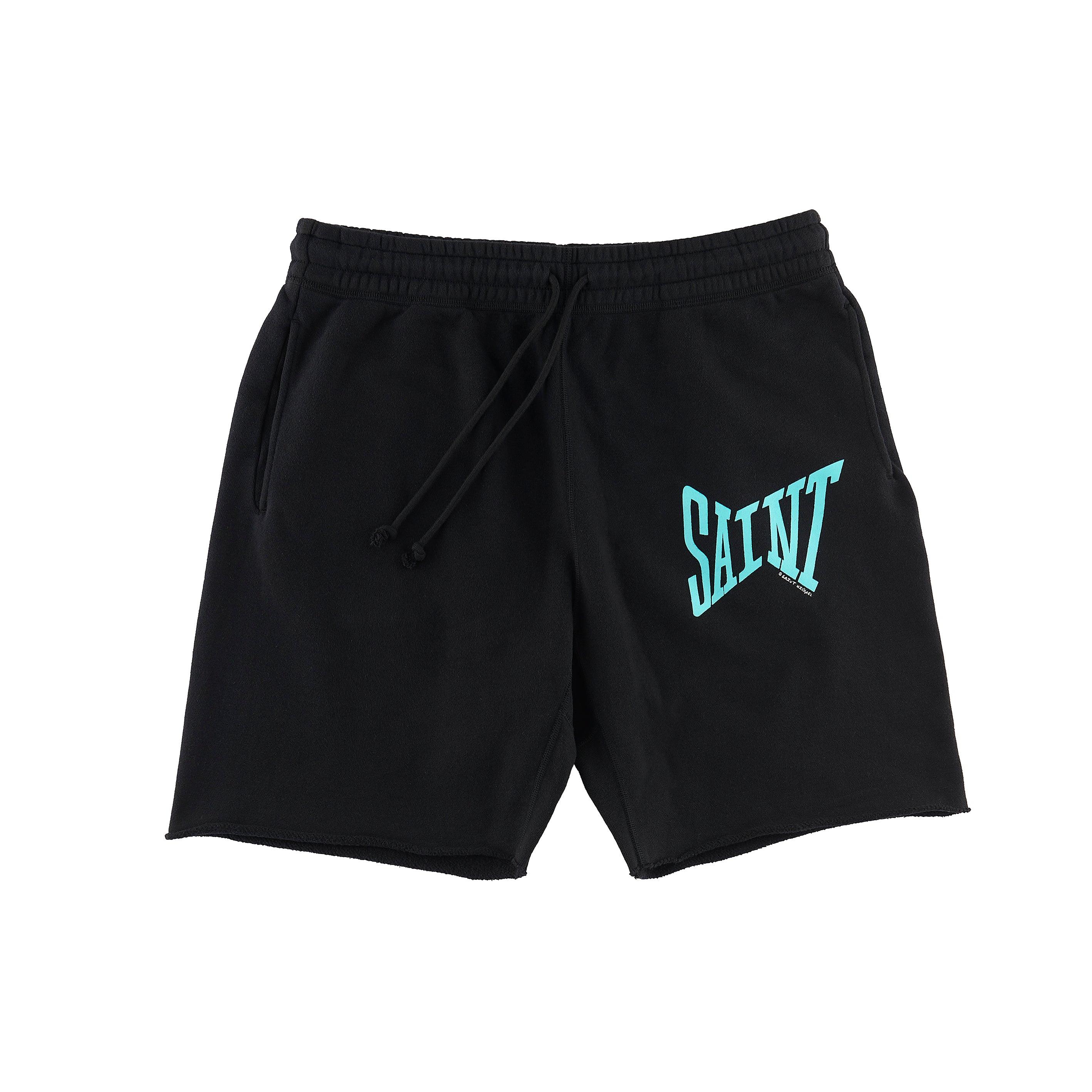 Saint Michael Saint Logo Cotton Shorts in Black for Men | Lyst