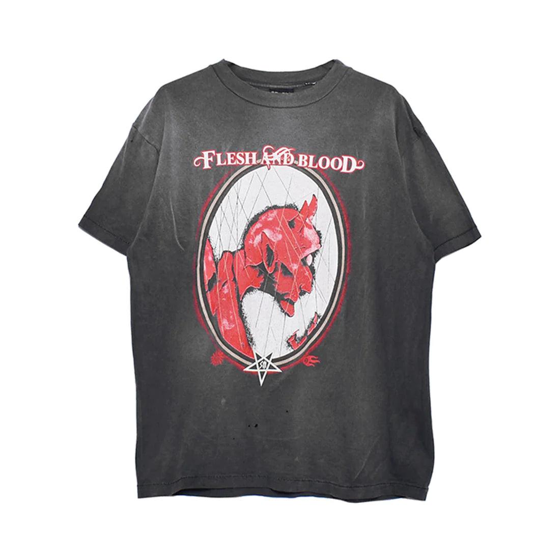 Saint Michael Devil T-shirt in Gray for Men | Lyst