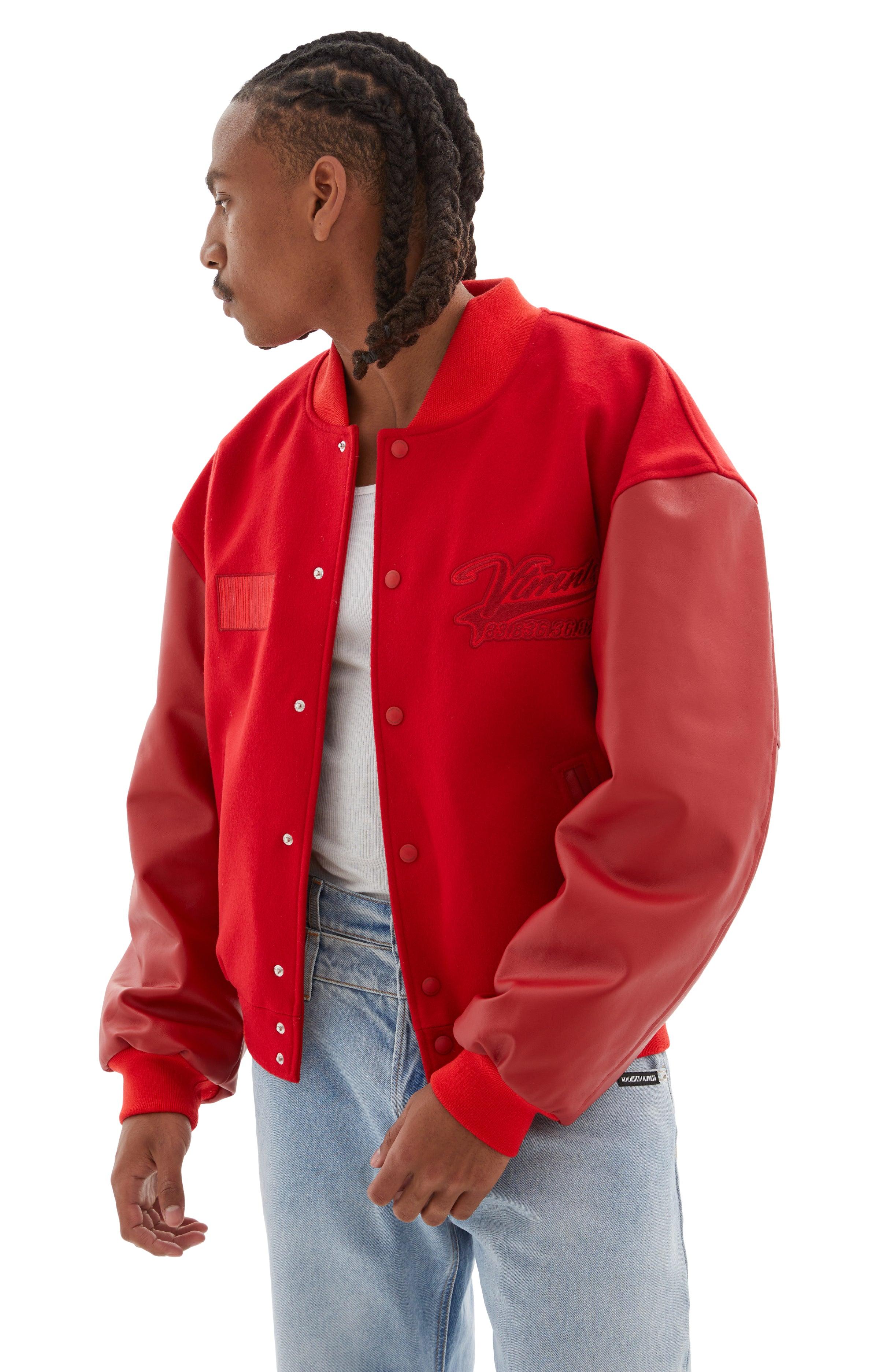 ejendom Saucer Lily VTMNTS College Bomber Jacket in Red for Men | Lyst