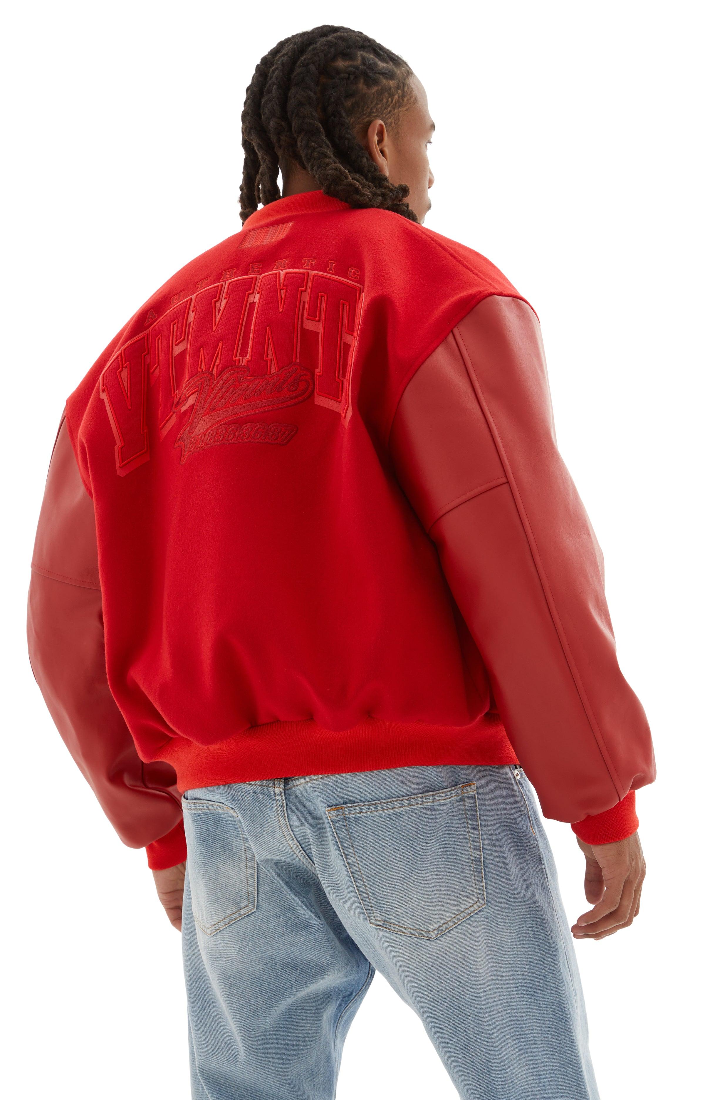 VTMNTS College Bomber Jacket in Red for Men | Lyst