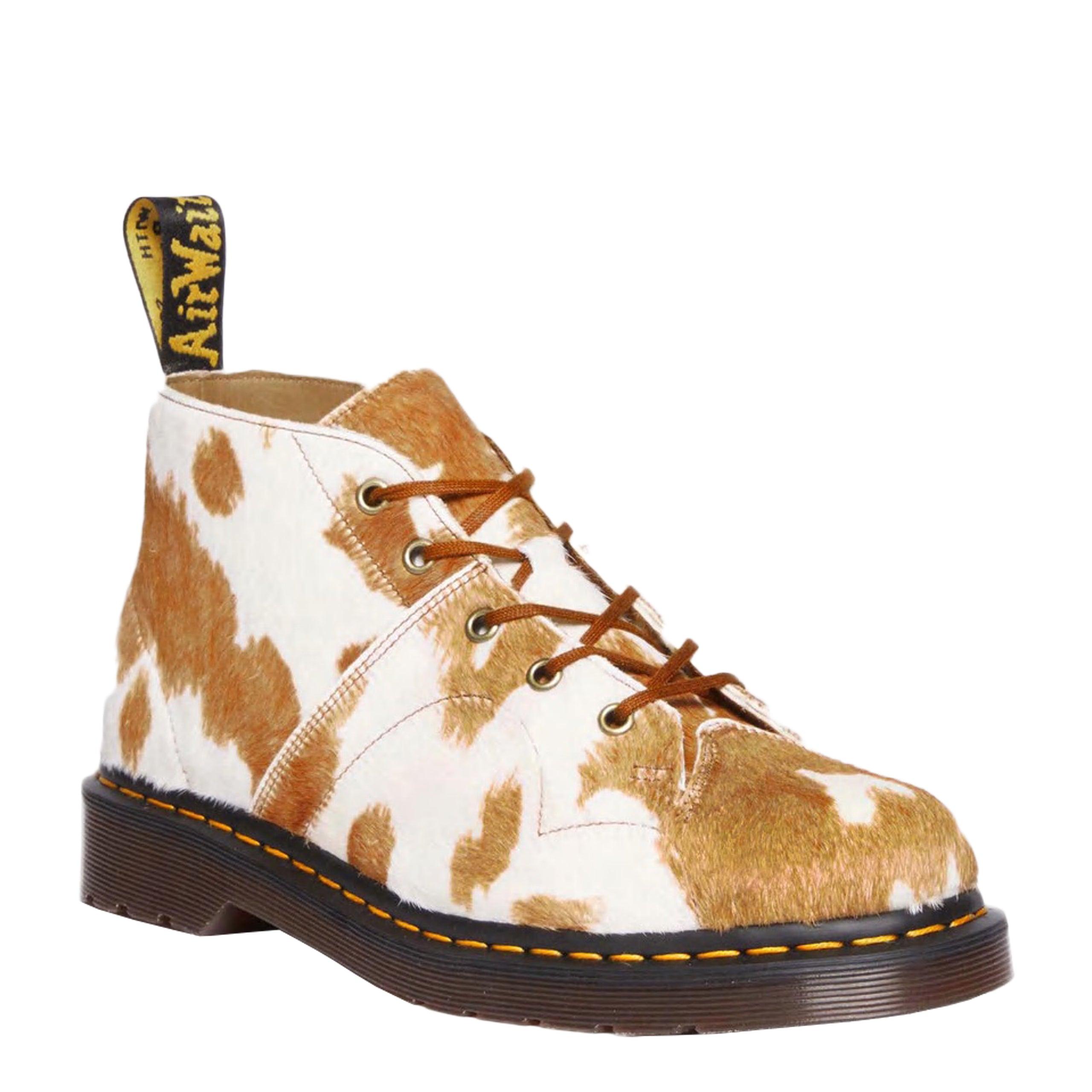 Dr. Martens Church Hair-on Cow Print Platform Boots Jersey in Metallic for  Men | Lyst