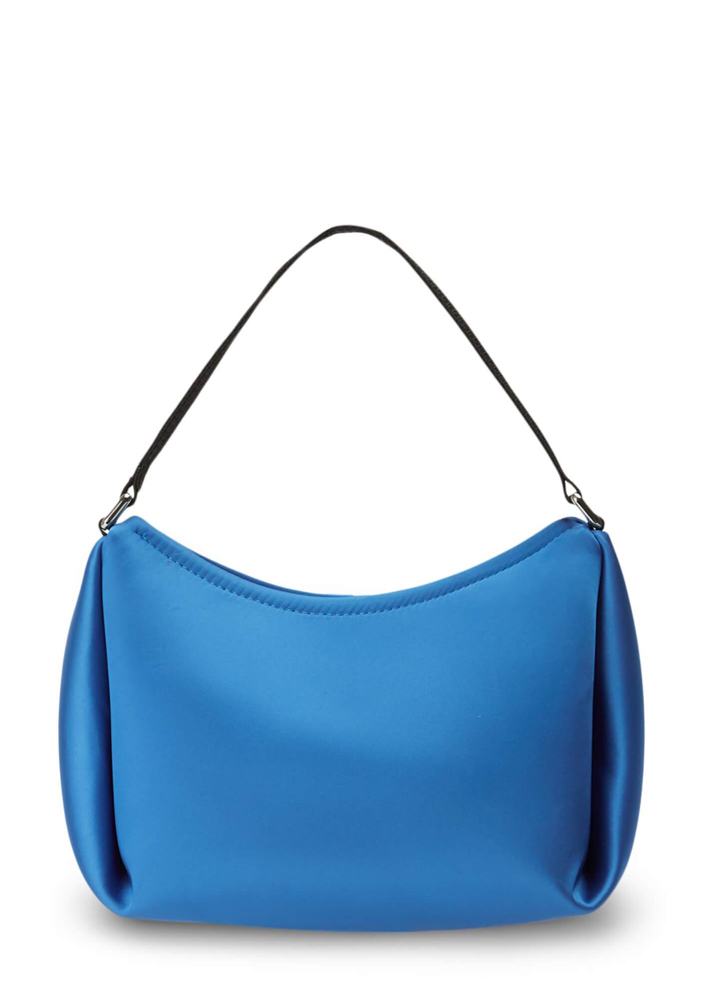 Tony Bianco Satin Darcy Shoulder Bag in Blue | Lyst