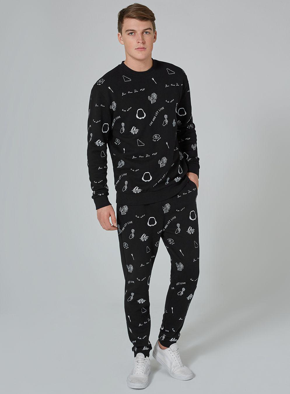 topman black joggers