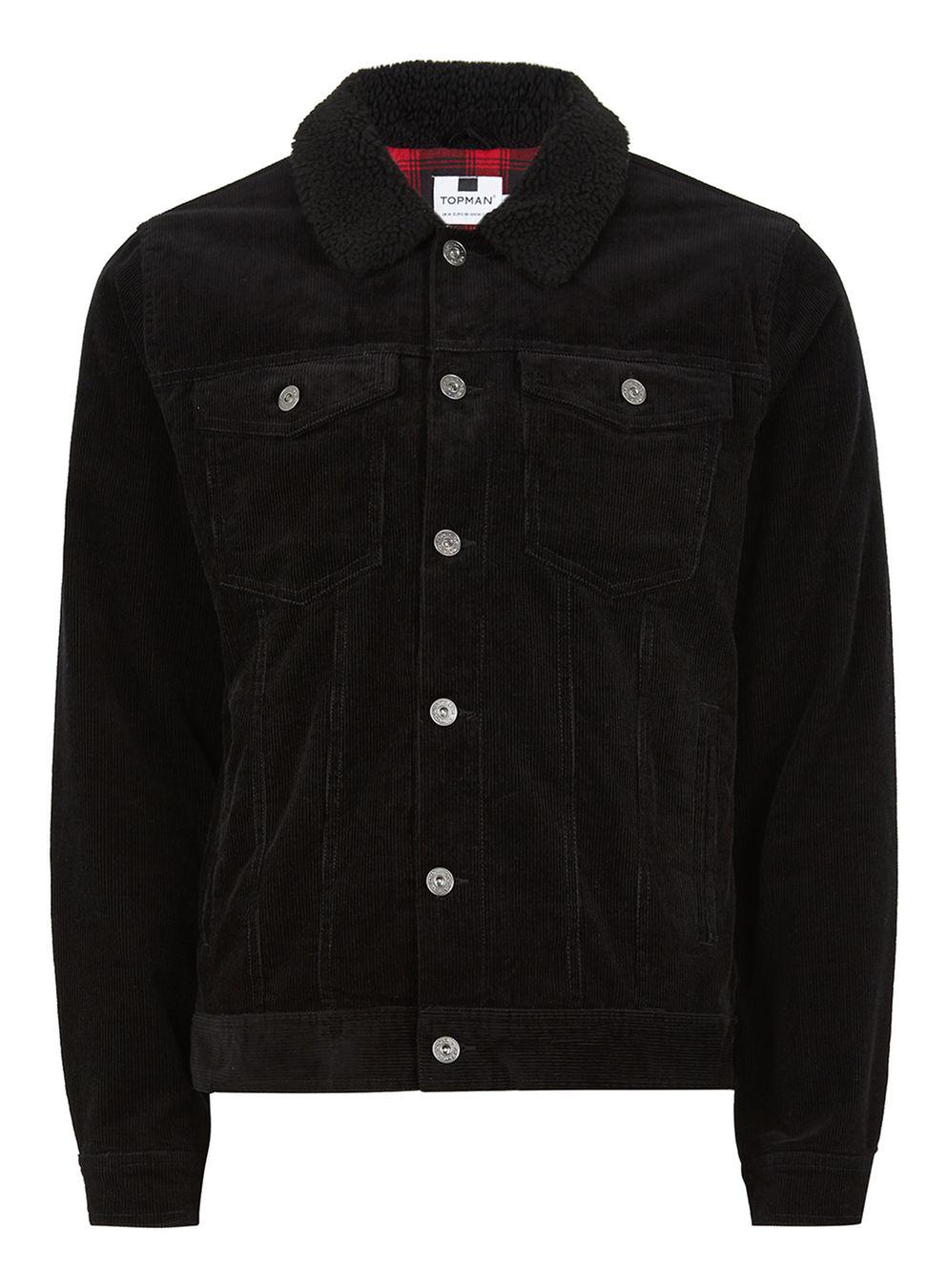 Topman Black Corduroy Jacket in Black for Men Lyst