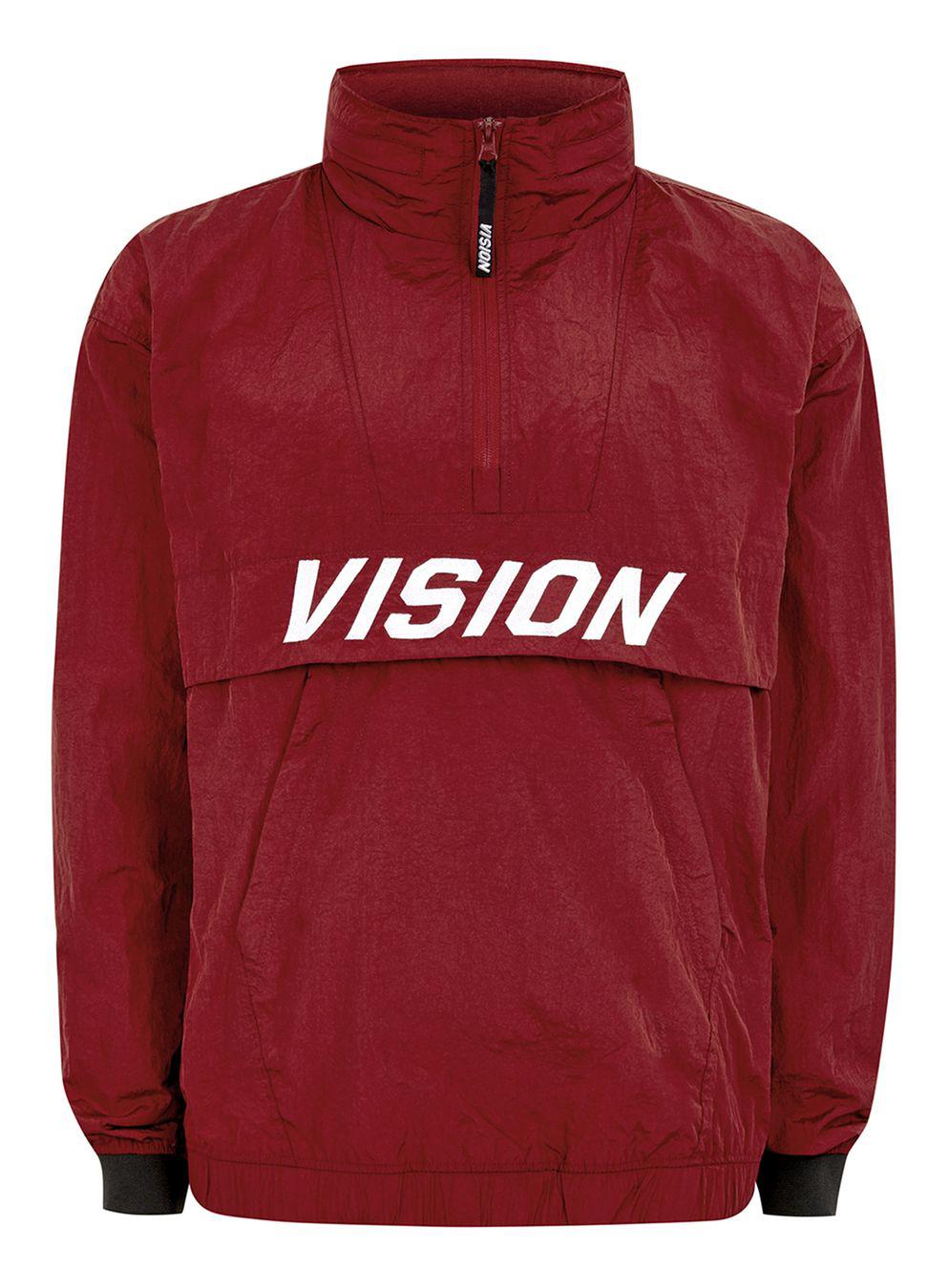 Lyst Topman Vision Street Wear Burgundy Nylon Track Top in Red for Men