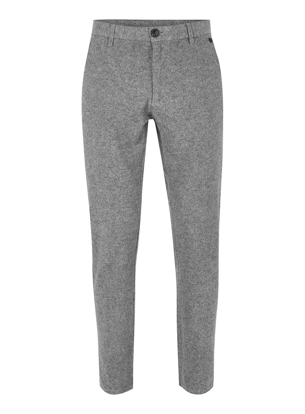 SELECTED Cotton Grey Trouser in Gray for Men - Lyst